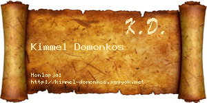 Kimmel Domonkos névjegykártya